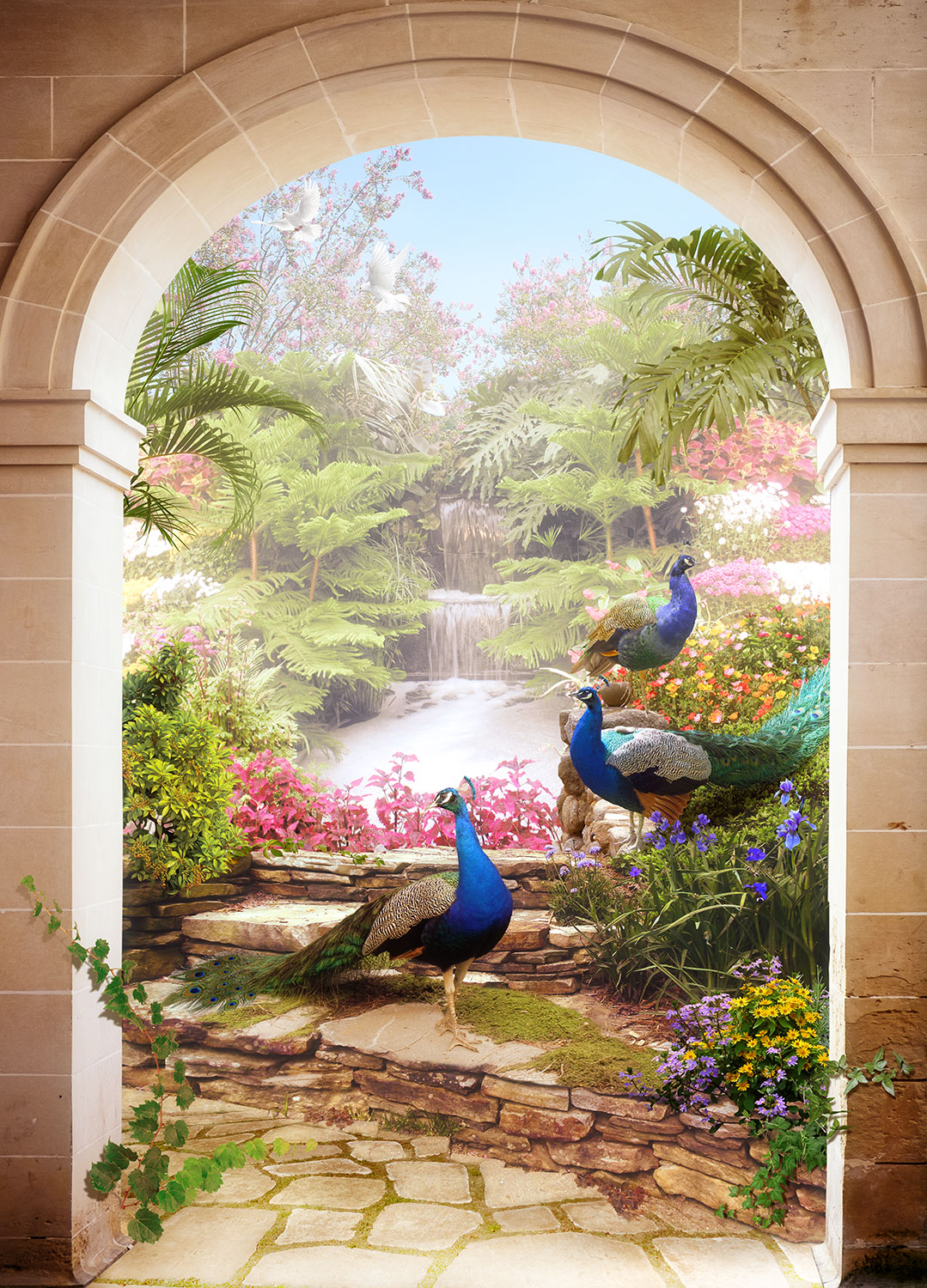 Fotomurales: Jard&iacute;n tropical