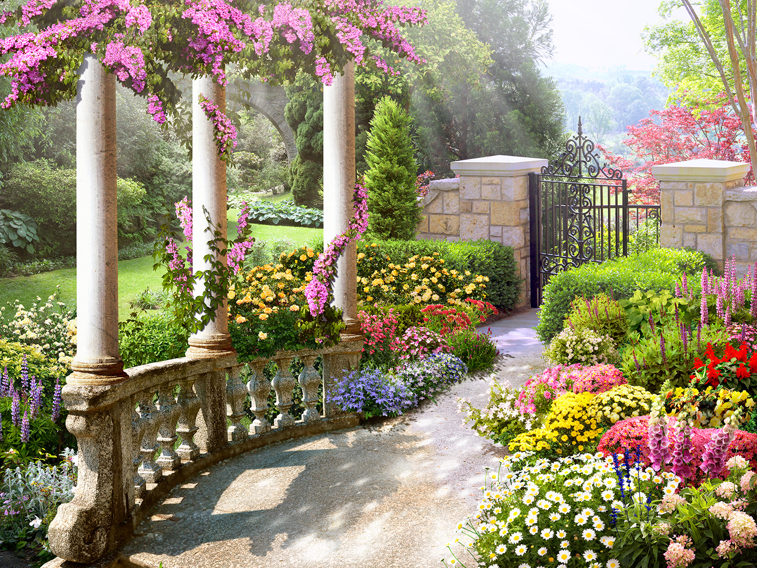 Fotomurales: El jard&iacute;n de la diosa Flora