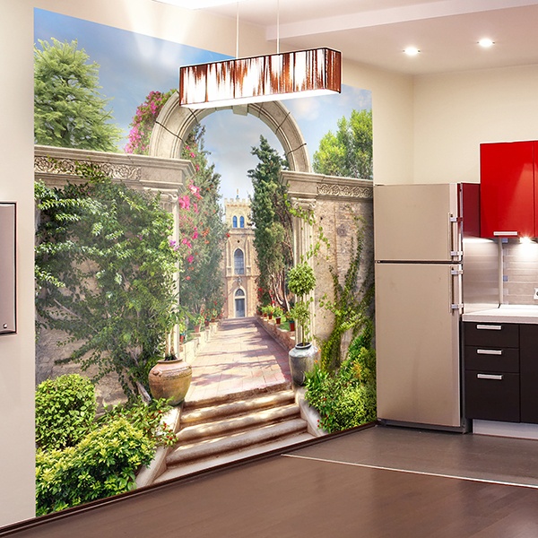 Fotomural Entrada al jardín de palacio | TeleAdhesivo.com