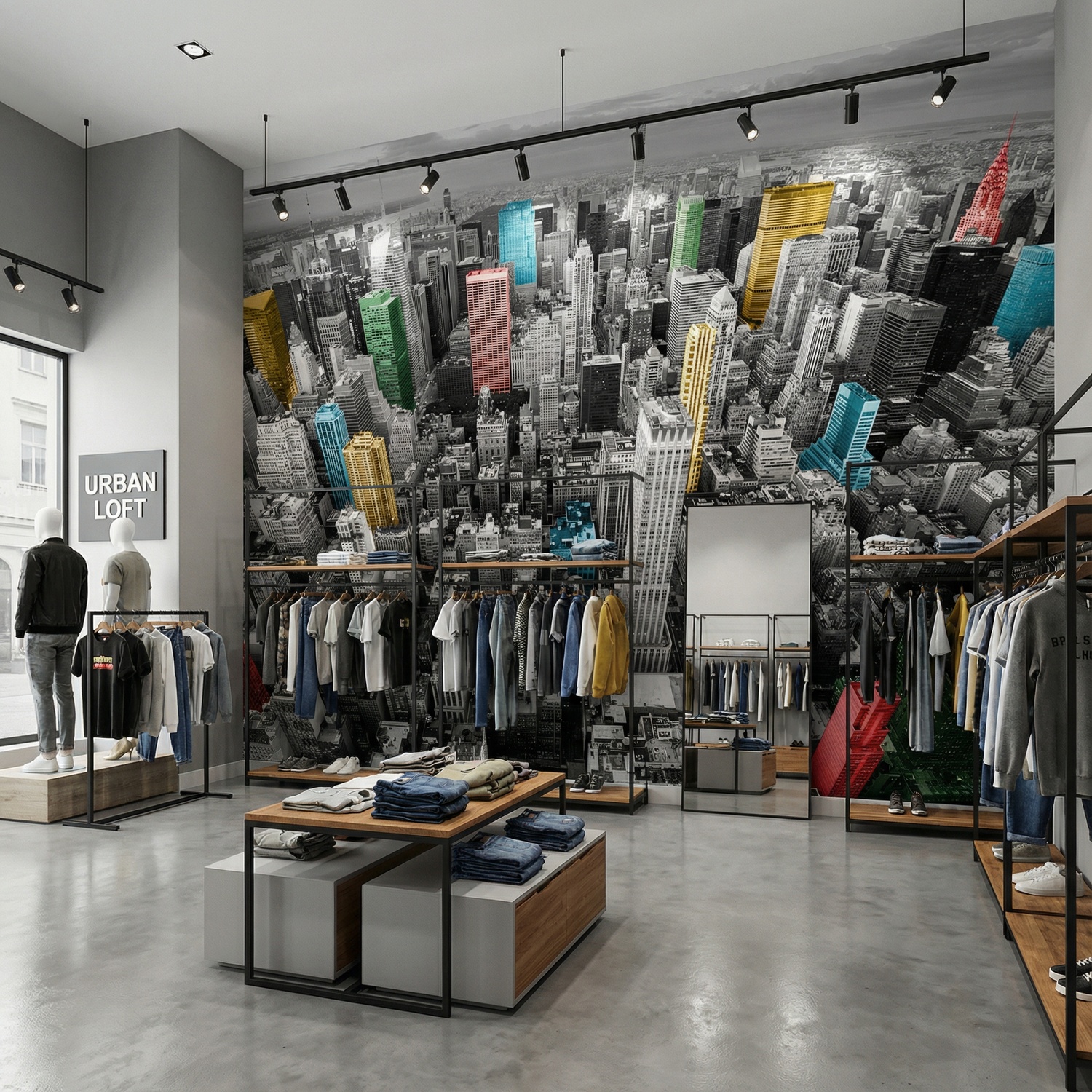 Fotomurales: Rascacielos Coloridos Nueva York