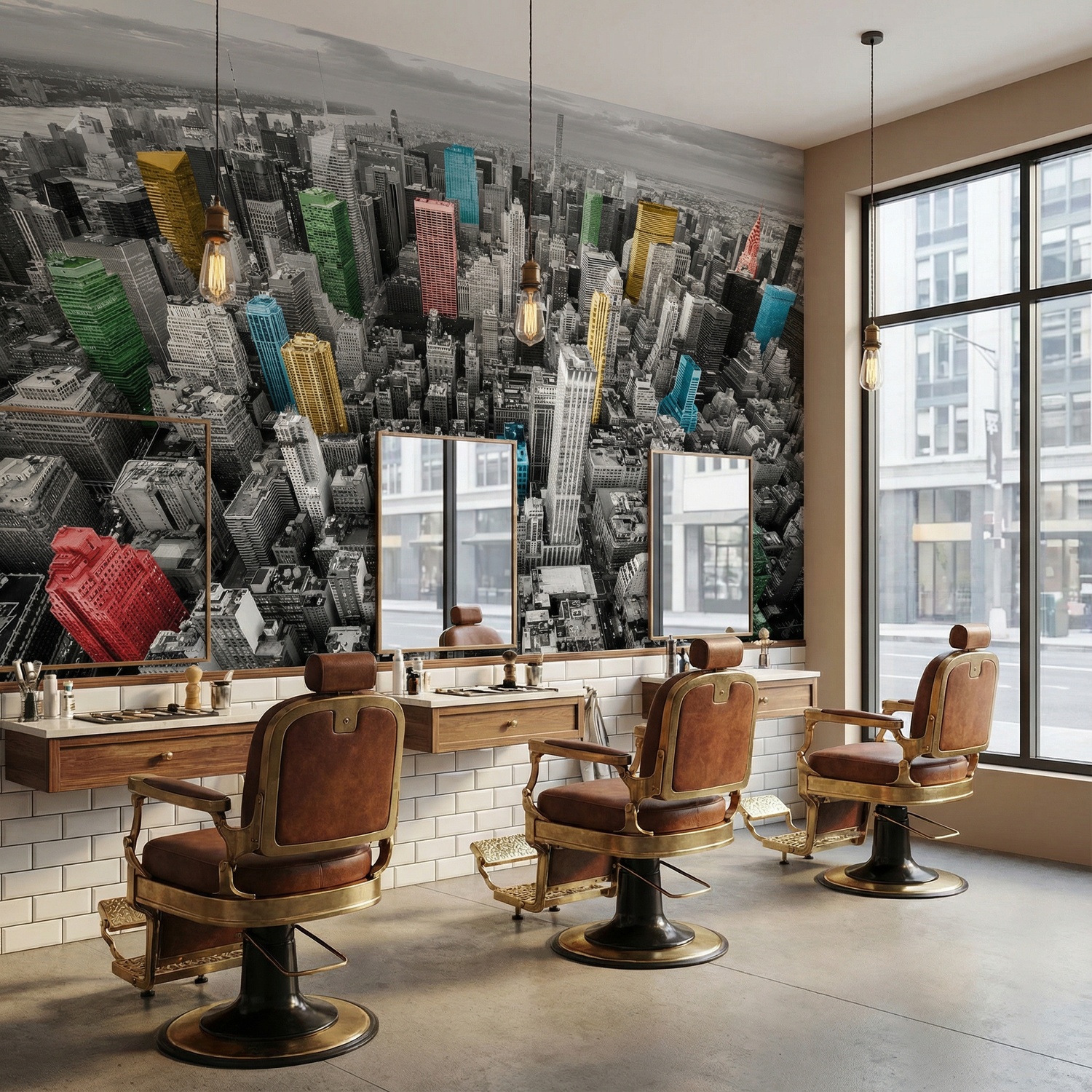 Fotomurales: Rascacielos Coloridos Nueva York