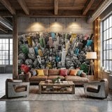 Fotomurales: Rascacielos Coloridos Nueva York 17