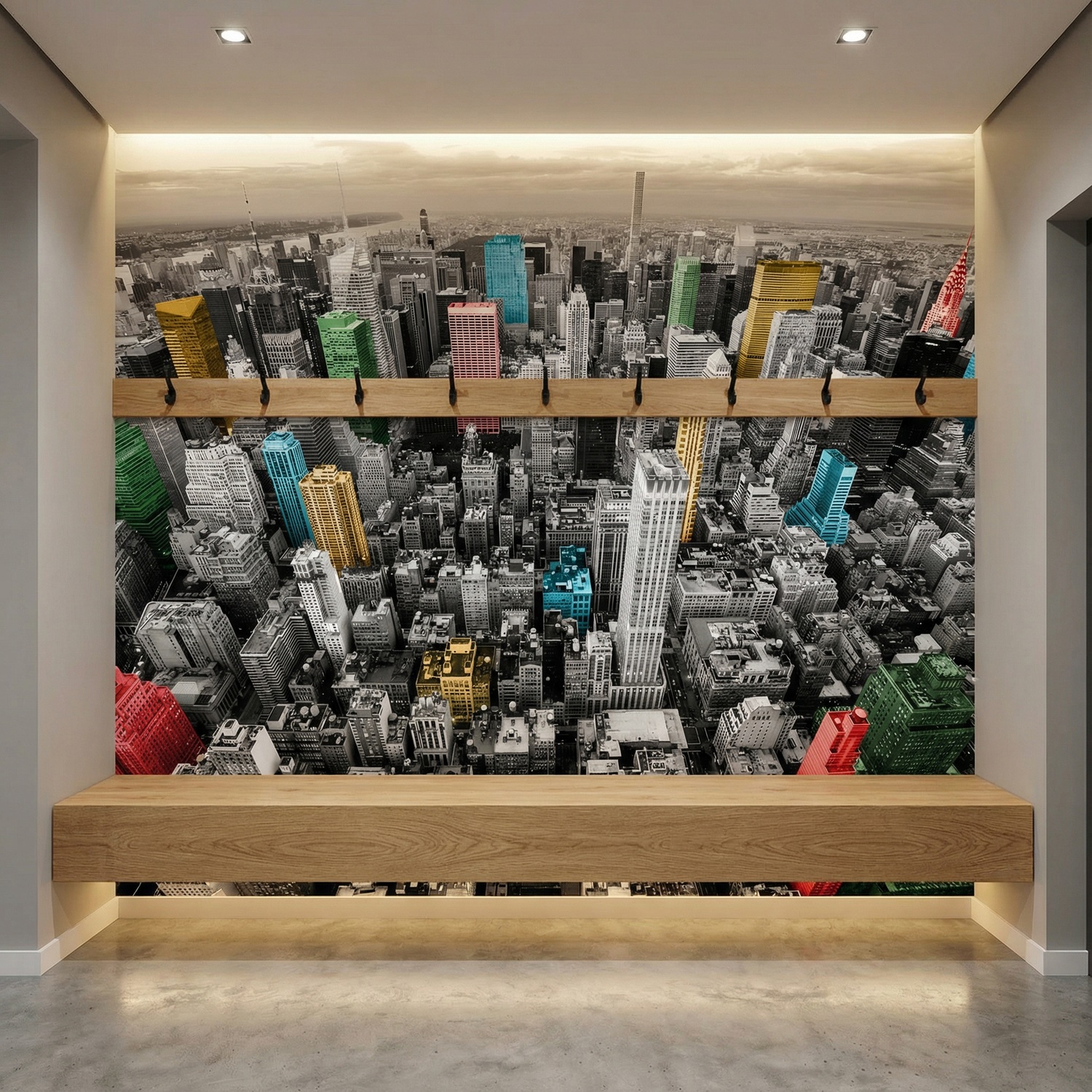 Fotomurales: Rascacielos Coloridos Nueva York