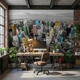 Fotomurales: Rascacielos Coloridos Nueva York 5