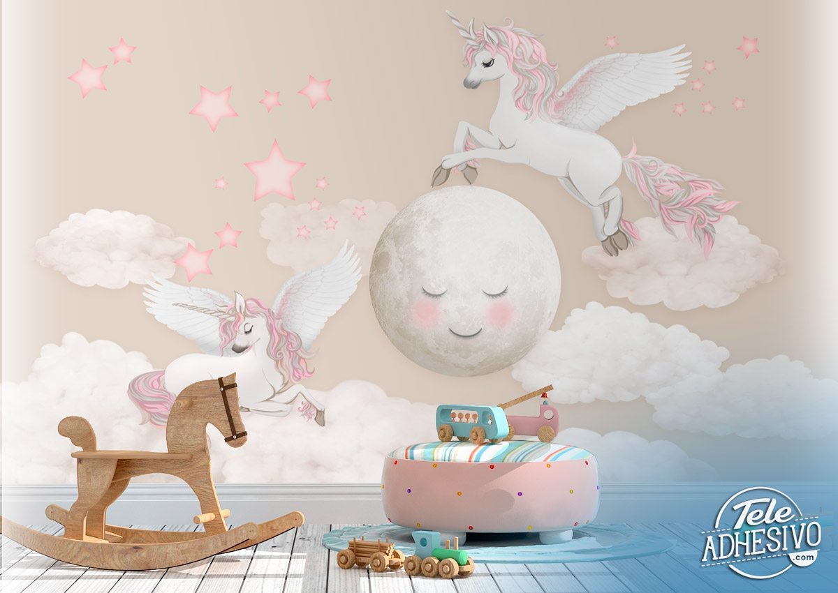 Fotomurales: Unicornios y Estrellas