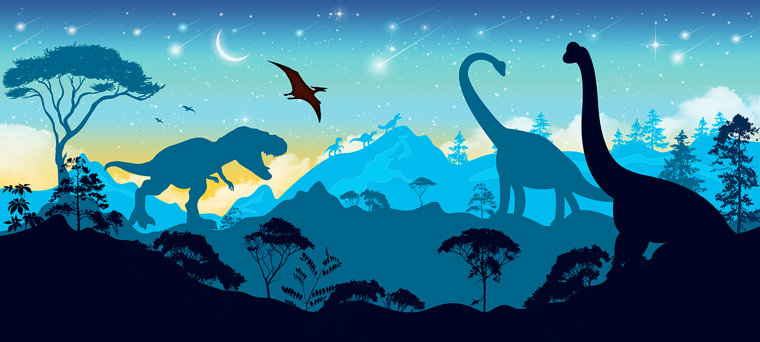 Fotomurales: Siluetas Dinosaurios