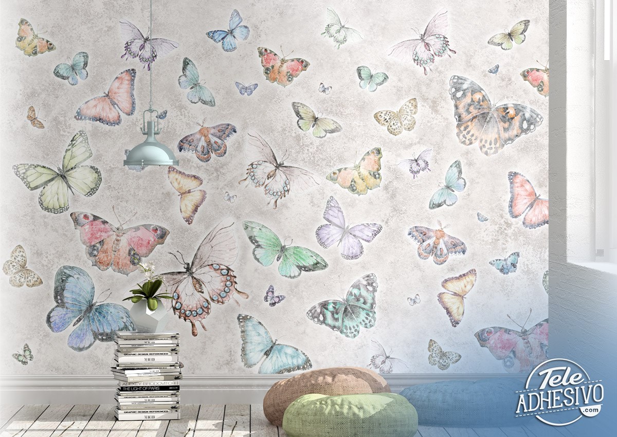 Fotomurales: Collage de Mariposas