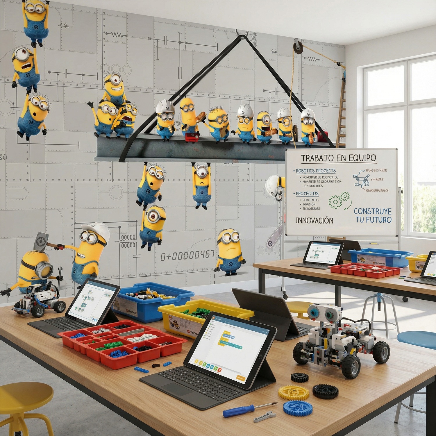 Fotomurales: Minions en el Trabajo