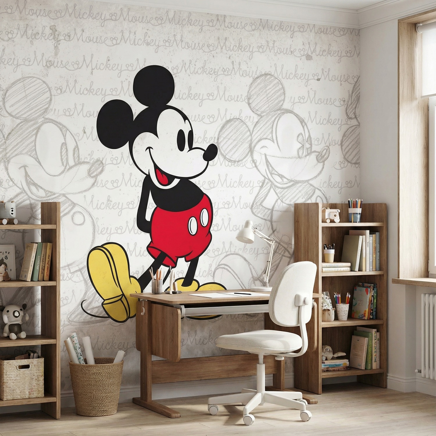 Fotomurales: Evoluci&oacute;n Mickey Mouse