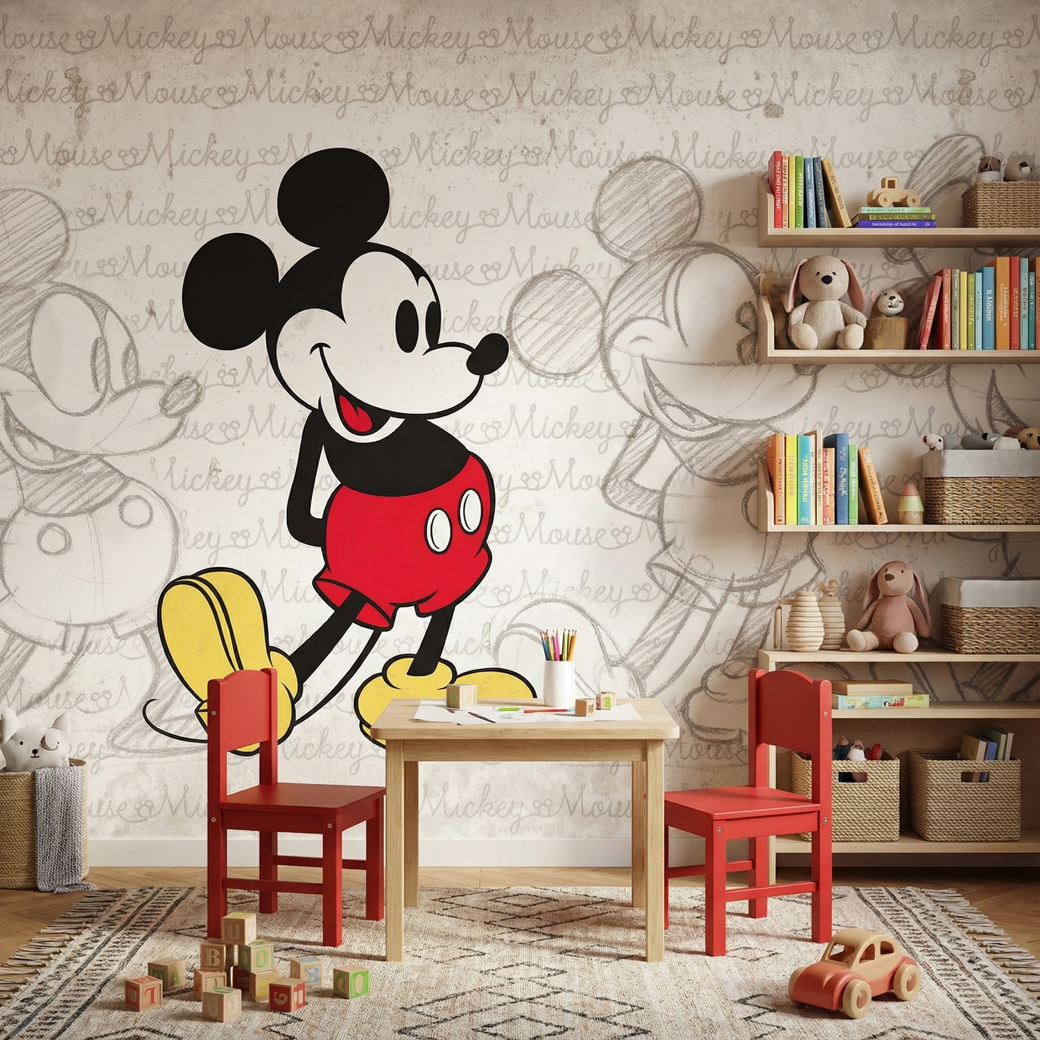 Fotomurales: Evoluci&oacute;n Mickey Mouse