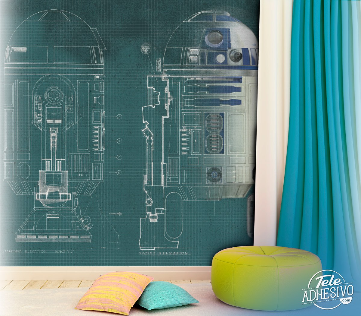 Fotomurales: Planos de R2 D2