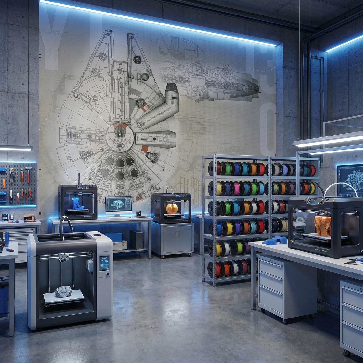 Fotomurales: Planos Del Halc&oacute;n Milenario