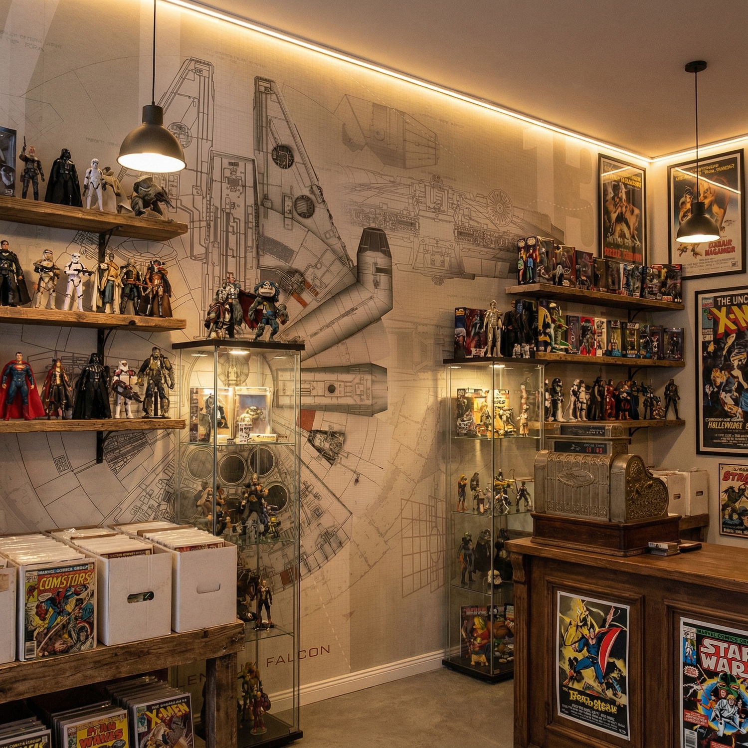 Fotomurales: Planos Del Halc&oacute;n Milenario