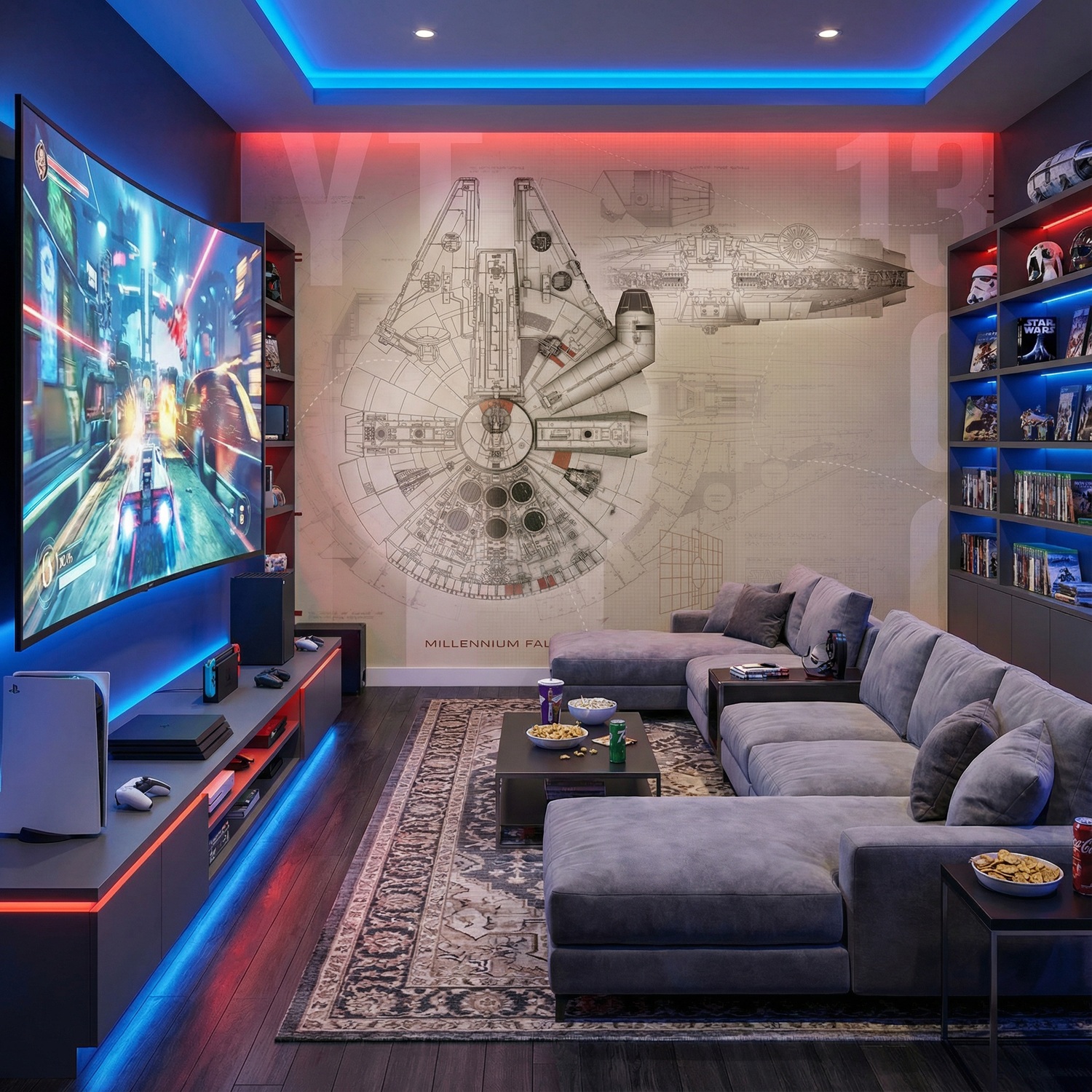 Fotomurales: Planos Del Halc&oacute;n Milenario