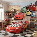 Fotomurales: Rayo Mcqueen y sus Amigos en Radiador Springs