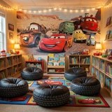 Fotomurales: Rayo Mcqueen y sus Amigos en Radiador Springs 11