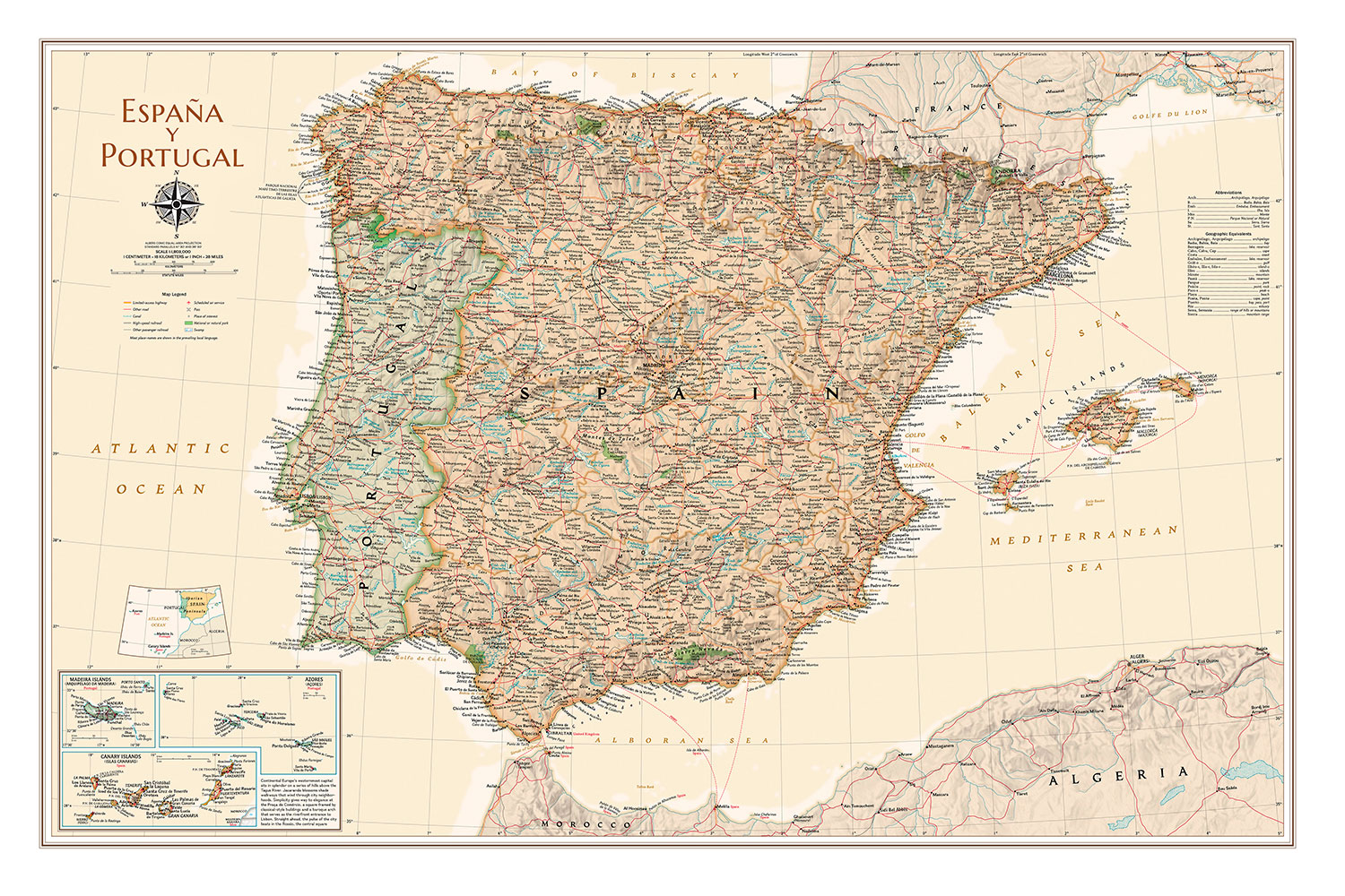 Fotomurales: Mapamundi Espa&ntilde;a y Portugal II