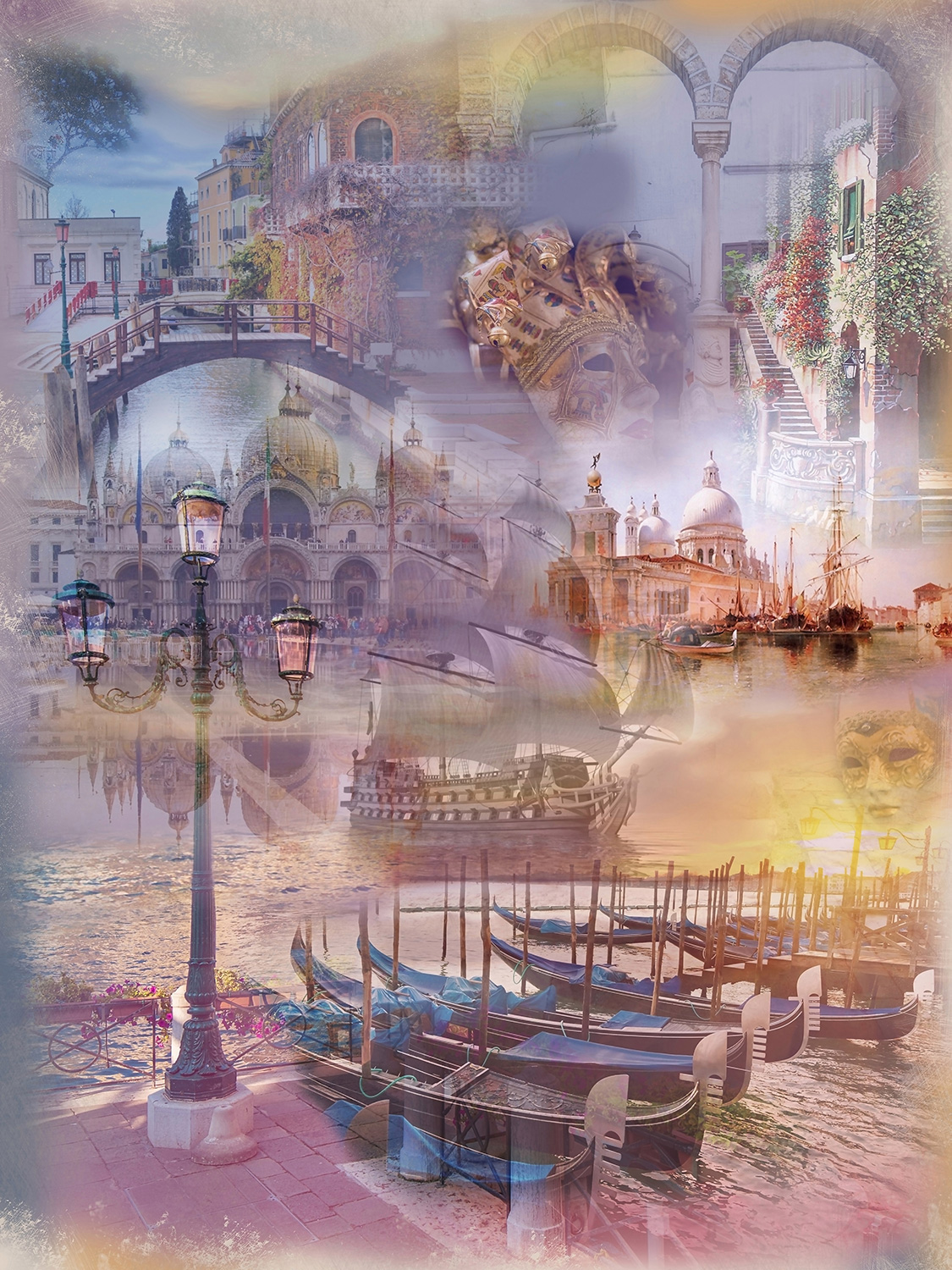 Fotomurales: Collage Venecia