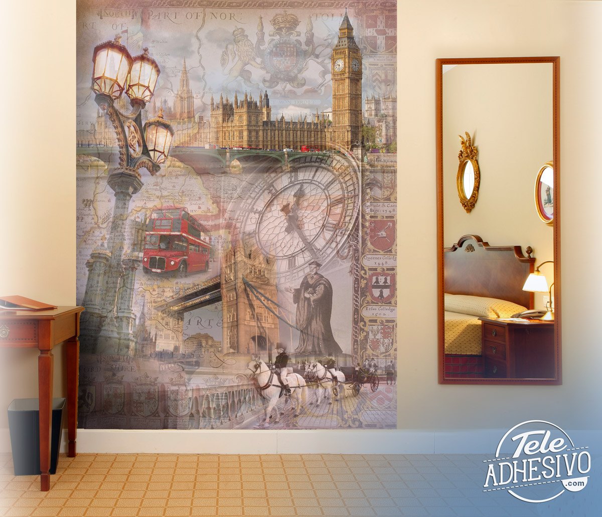 Fotomurales: Collage Iconos Londres