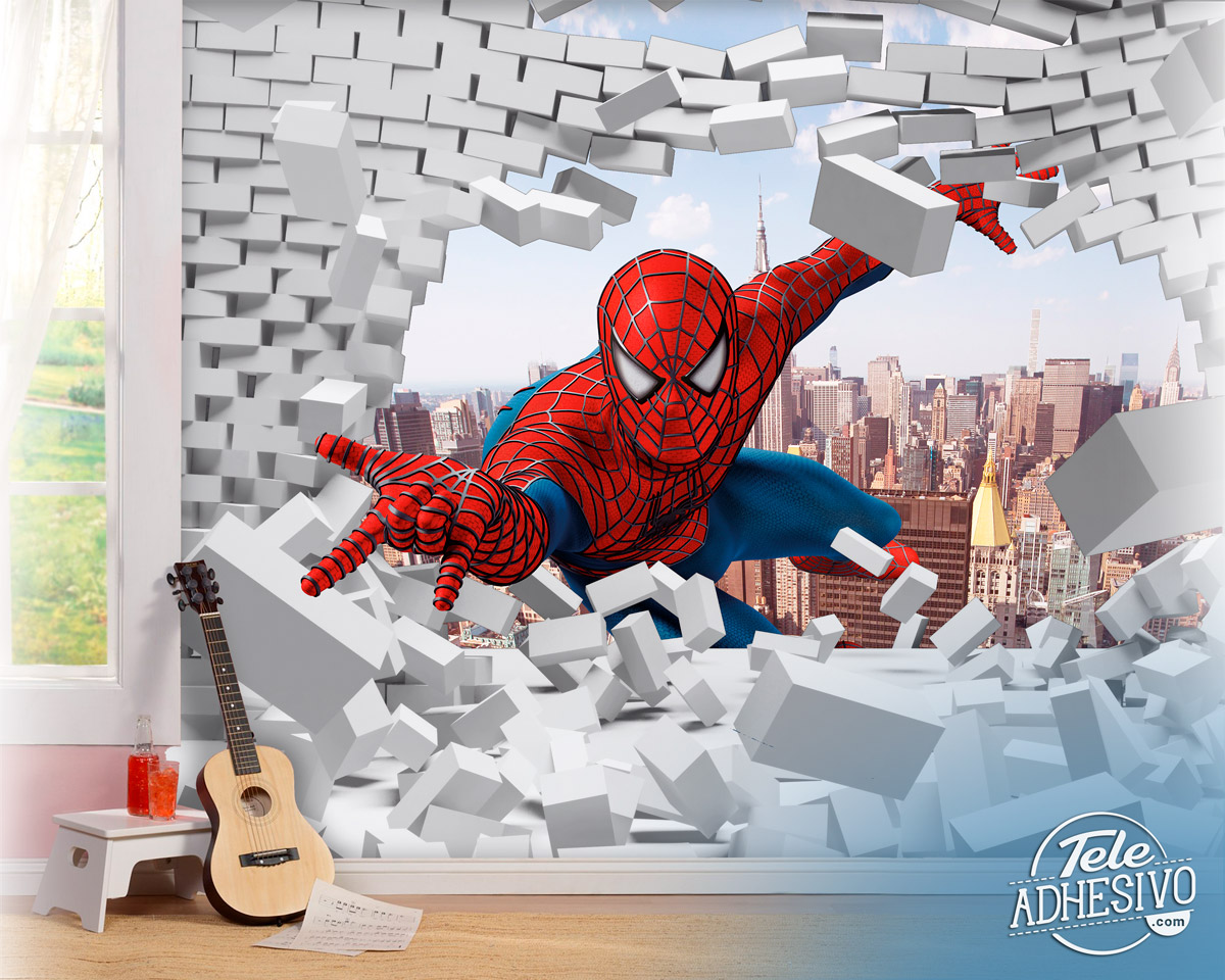 Fotomurales: Spiderman Rompe Pared