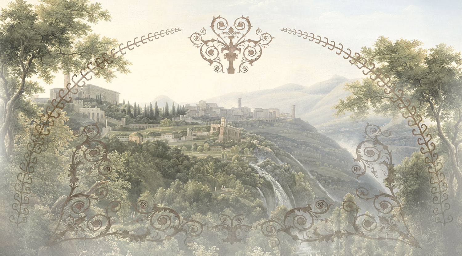 Fotomurales: Pueblo Toscana Italiana