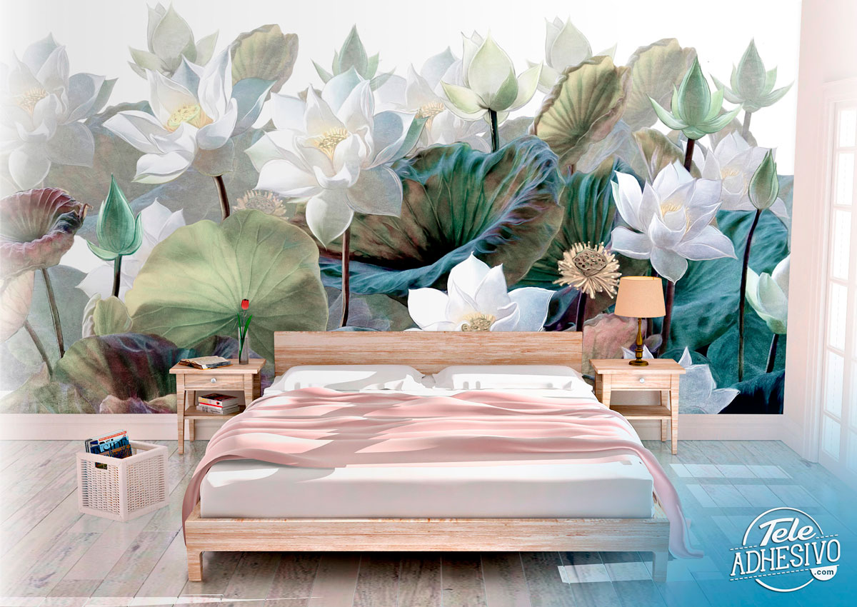 Fotomurales: Gardenias Blancas