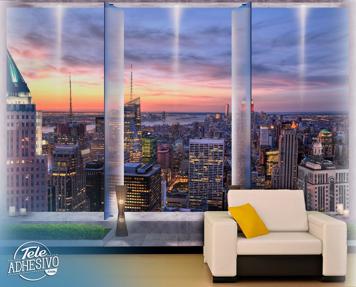 Fotomurales: Terraza Atardeciendo en Nueva York