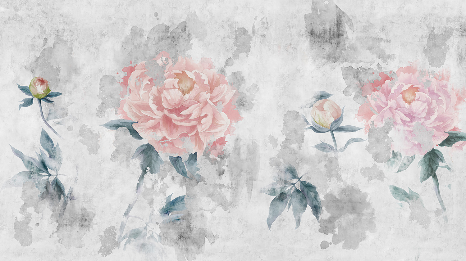 Fotomurales: Rosas Pintadas