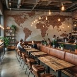 Fotomurales: Mapamundi Ladrillos 16