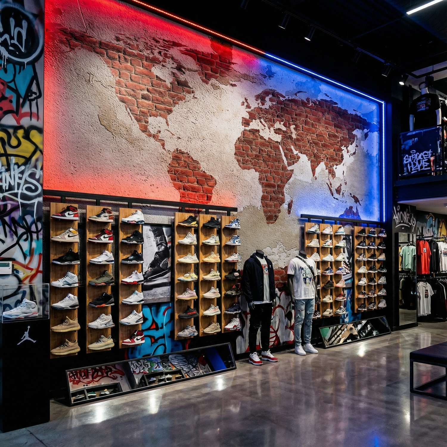 Fotomurales: Mapamundi Ladrillos