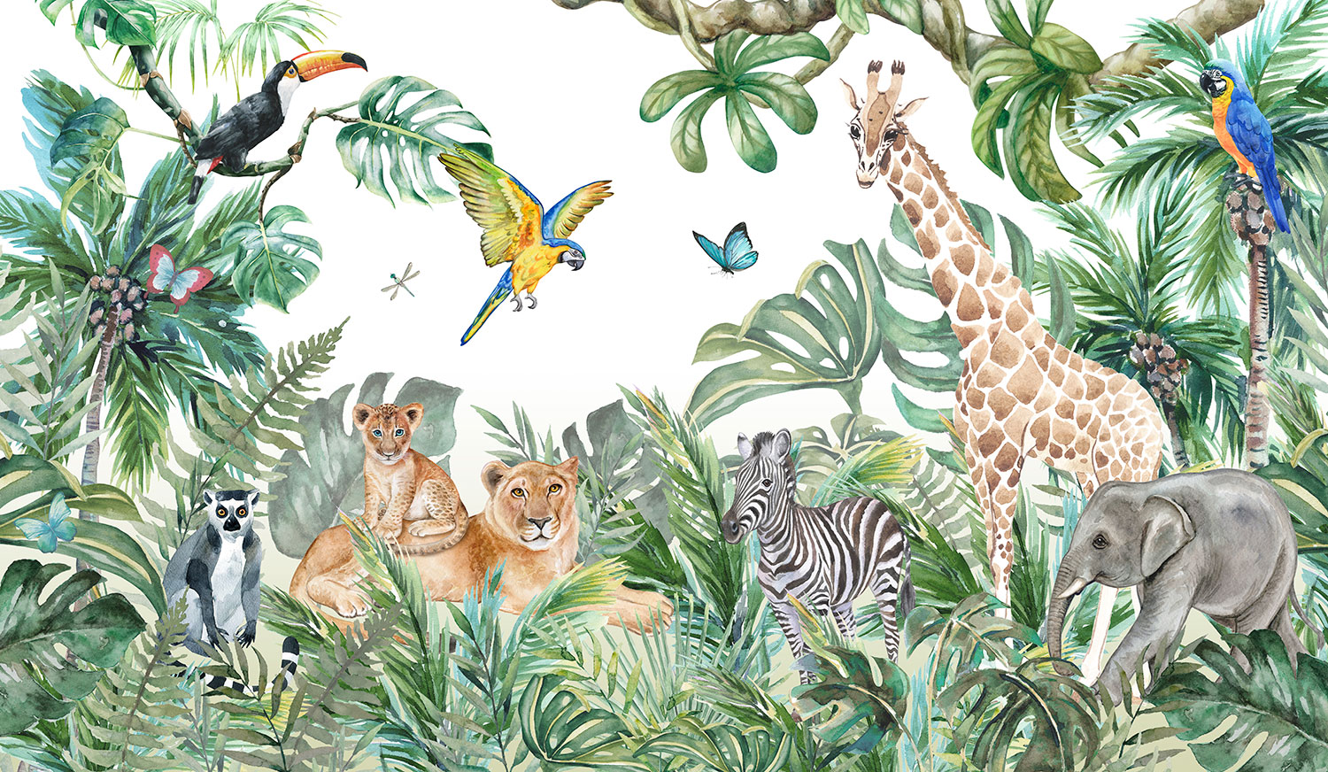 Fotomurales: Animales en Acuarela 