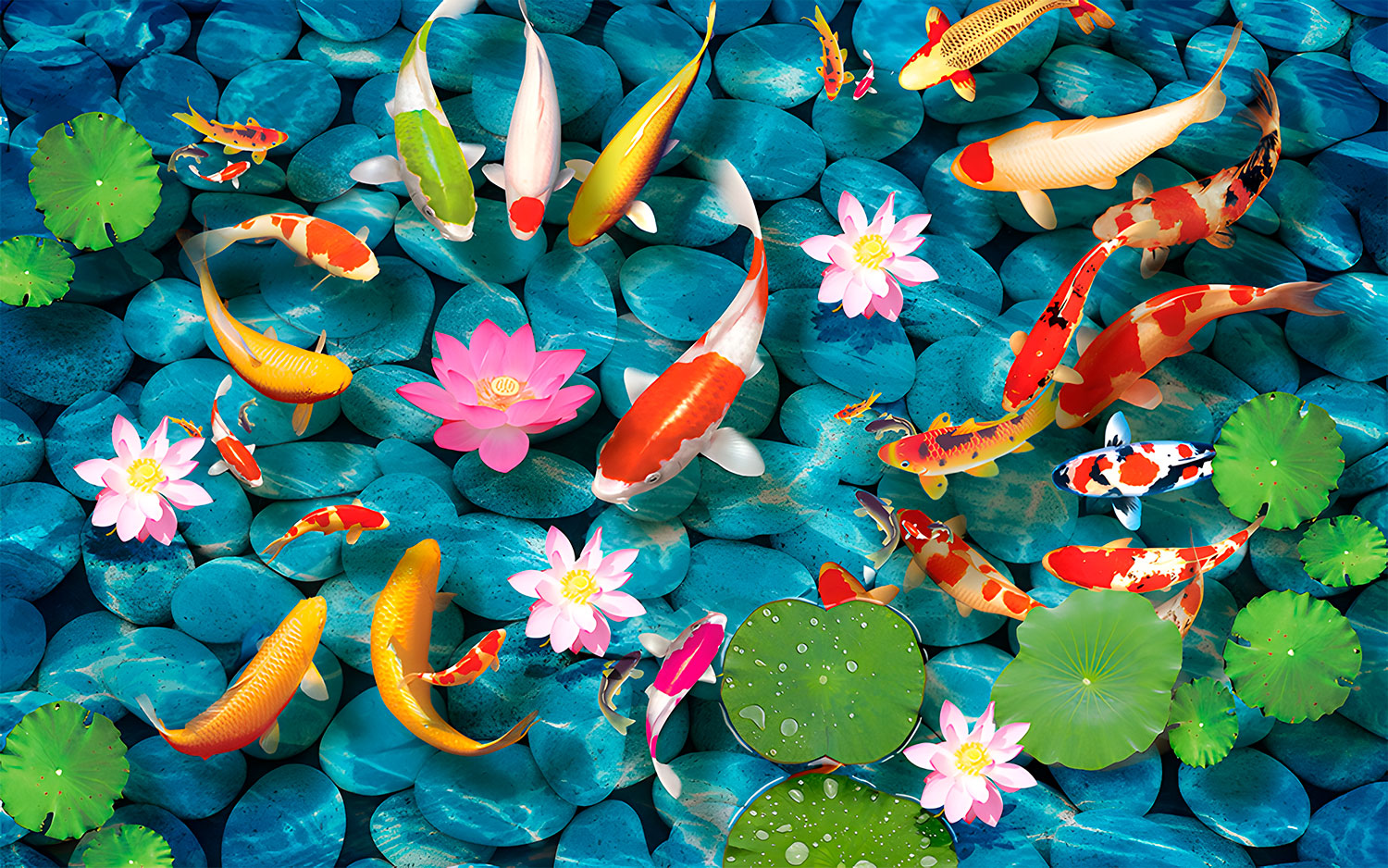Fotomurales: Peces en el estanque