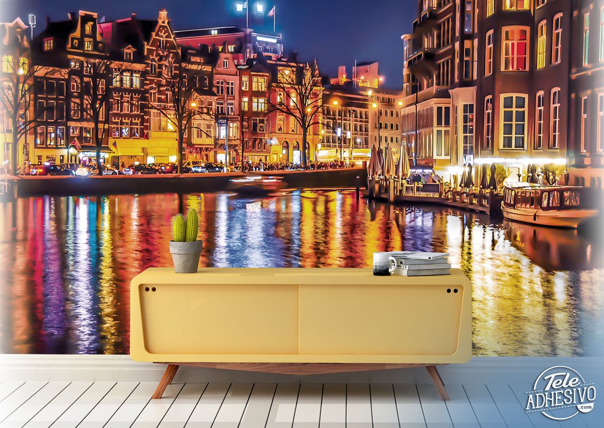 Fotomurales: Canales de Ámsterdam 