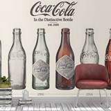 Fotomurales: Evolución botellas de Coca Cola 2