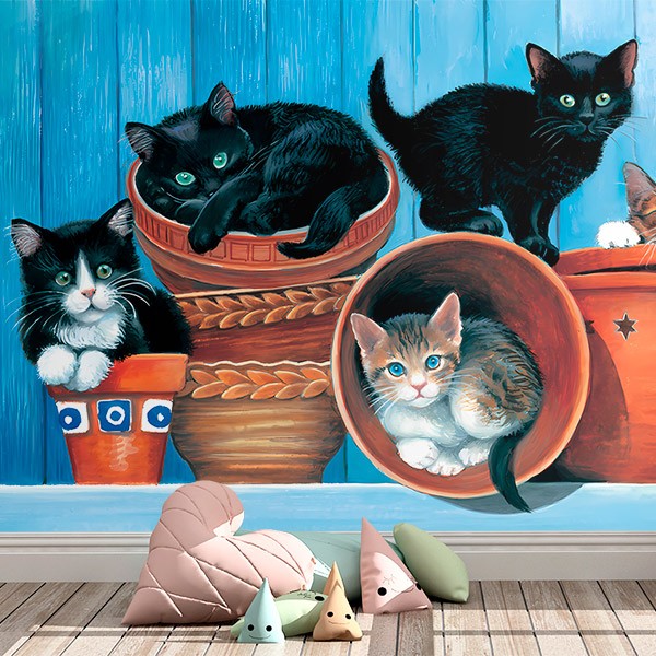 Fotomurales: Ilustración de gatos