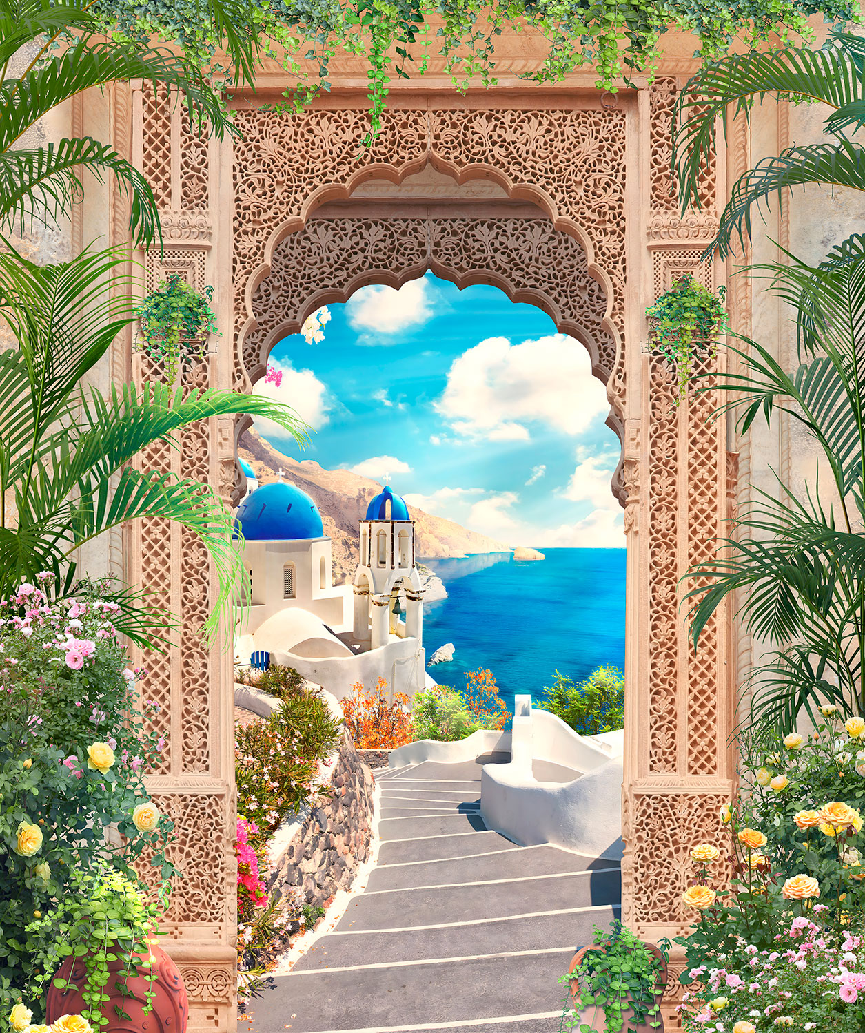 Fotomurales: Portal hacia Santorini