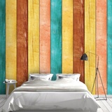 Fotomurales: Textura madera multicolor 2