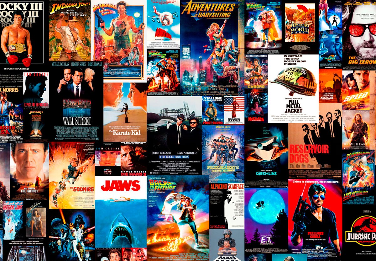 Fotomurales: Collage Películas 80 y 90