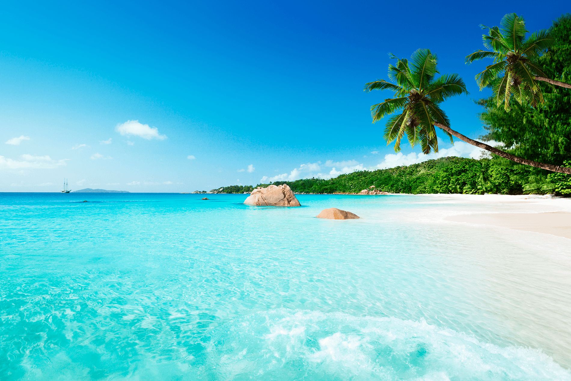 Fotomurales: Playa de Anse Lazio Seychelles
