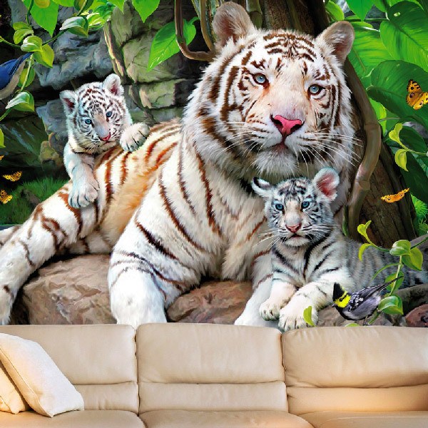 Fotomurales: Tigres Albinos