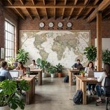 Fotomurales: Mapa Mundo Pol&iacute;tico Vintage 10