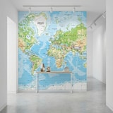 Fotomurales: Mapa del Mundo F&iacute;sico 14