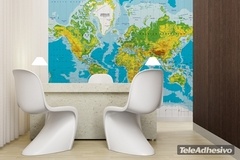 Fotomurales: Mapa Mundi Relieve 2