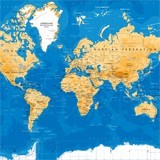 Fotomurales: Mapa Mundo tono &aacute;rido 3