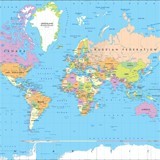 Fotomurales: Mapa Mundo Pol&iacute;tico 3