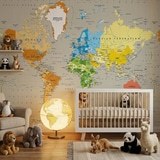 Fotomurales: Mapa Mundo Pol&iacute;tico Continentes 8