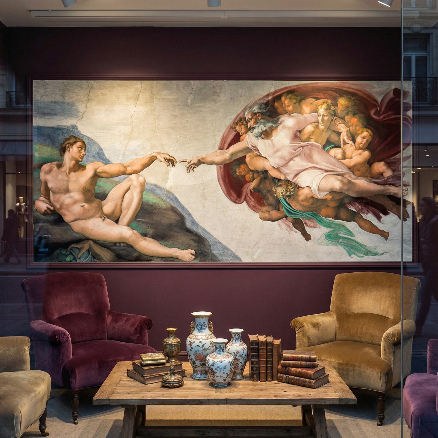 Fotomurales: Creaci&oacute;n de Adan, Michelangelo