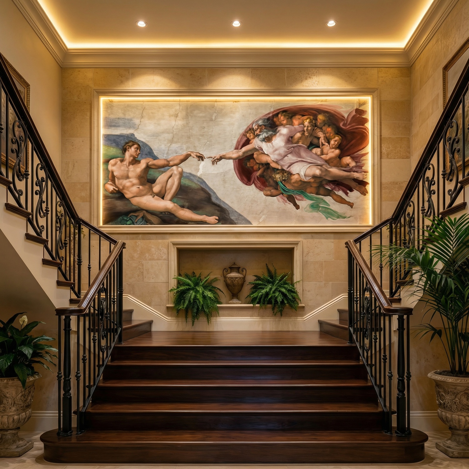 Fotomurales: Creaci&oacute;n de Adan, Michelangelo