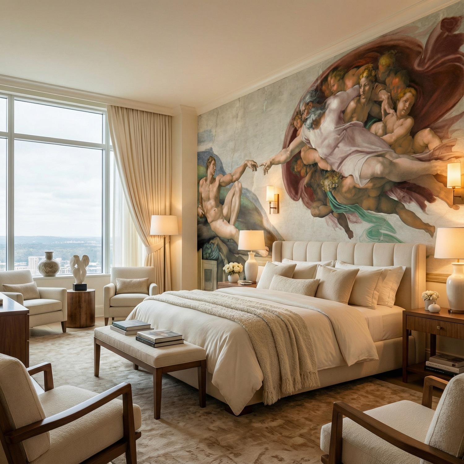 Fotomurales: Creaci&oacute;n de Adan, Michelangelo