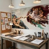 Fotomurales: Creaci&oacute;n de Adan, Michelangelo 6